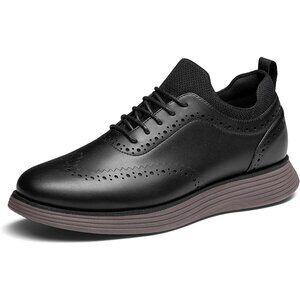 Men's Black Coffee Leather Classic Business Formal Wingtip Dress Oxford Shoes
